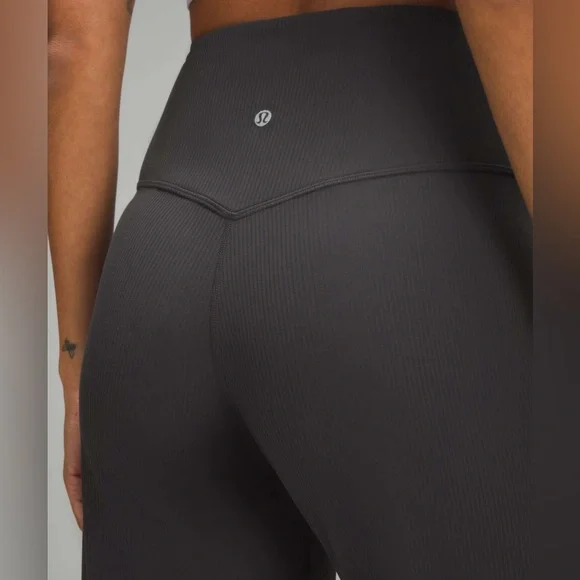 Lululemon Align Ribbed High-Rise Wide-Leg Pant *Tall Graphite Grey 36” Inseam
